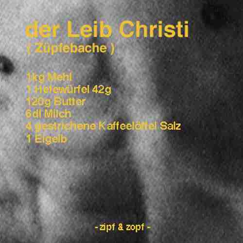 Photo des Leibes Christis mit Backanleitung